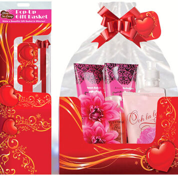 Valentine Ribbons Gift Basket: large