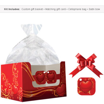 Valentine Ribbons Gift Basket Kit