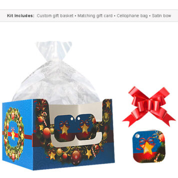 Merry Wreath Christmas Gift Basket Kit