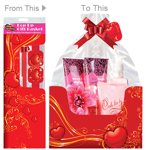 Valentines Frill Basket
