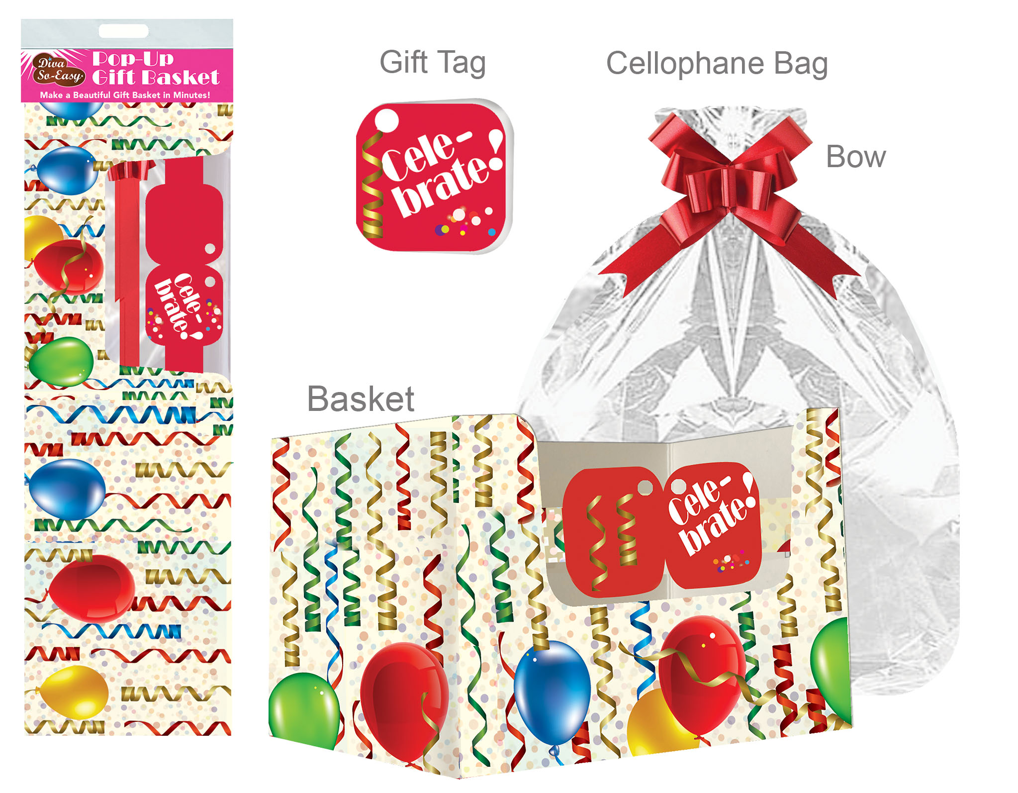 Party Tinsel Basket - Image 2