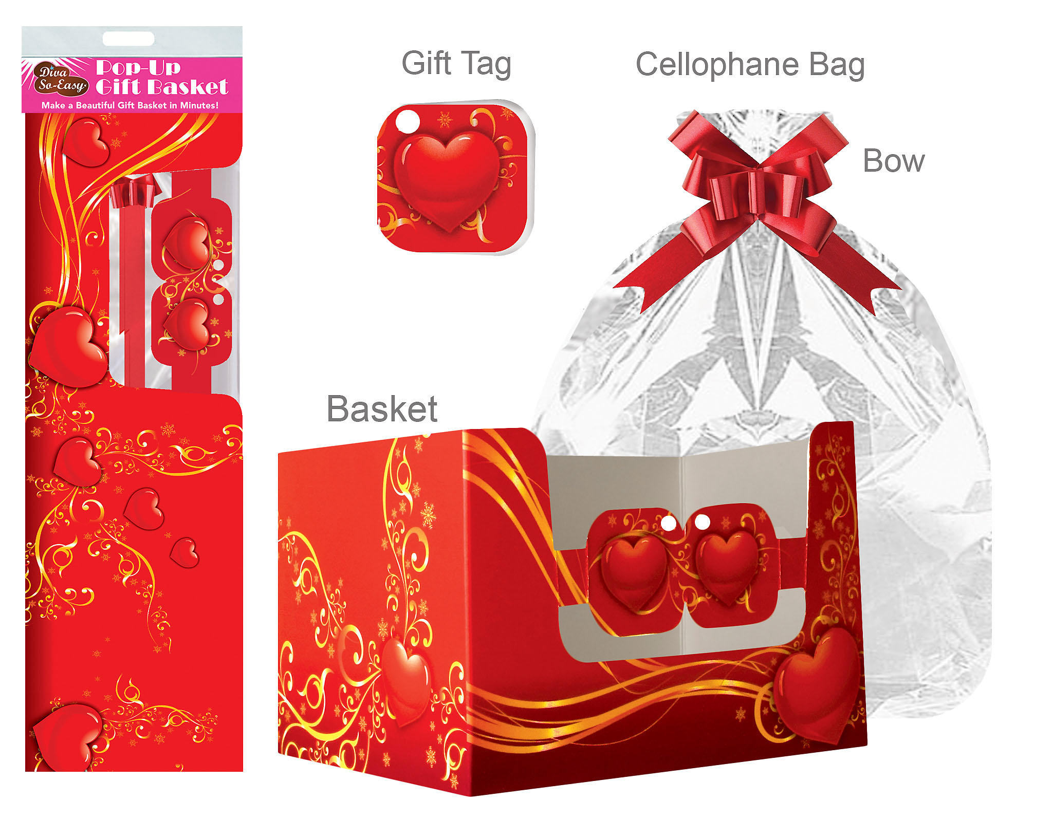 Valentines Frill Basket - Image 2